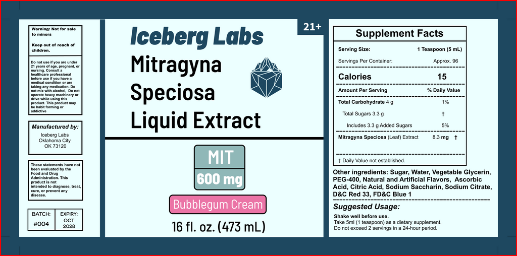 16oz MIT Liquid Extract - 400mg MIT