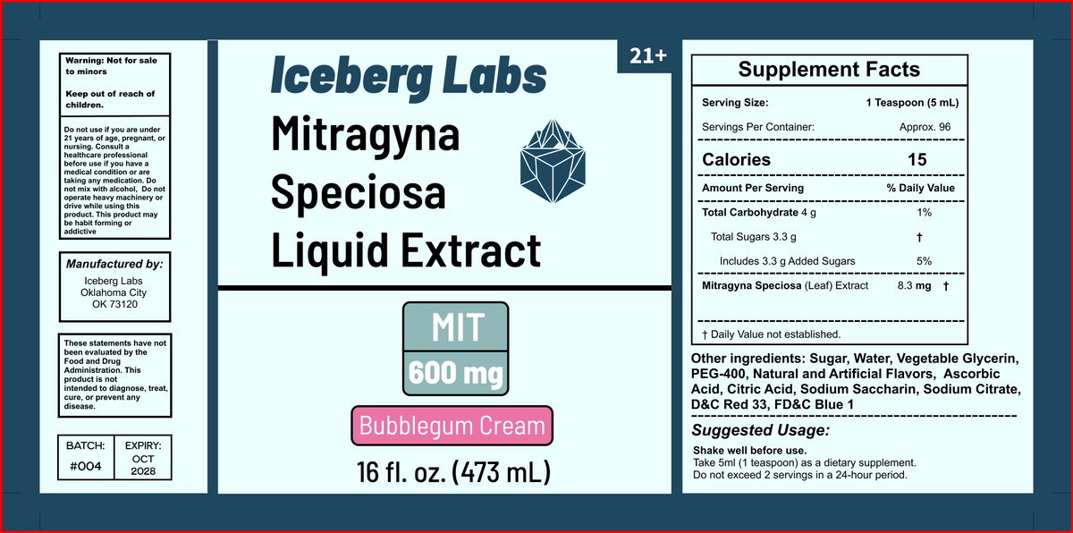 16oz MIT Liquid Extract - 600mg MIT