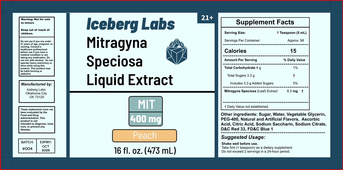 16oz MIT Liquid Extract - 400mg MIT